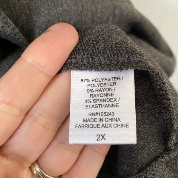 NWT Bobeau Cold Shoulder Gray Knit Sweater Dress 2X - Picture 14 of 16